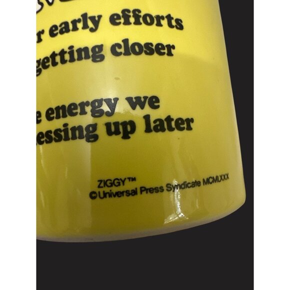 Ziggy "Break Time" Yellow Mug By Tom Wilson Stoneware - Picture 5 of 6
